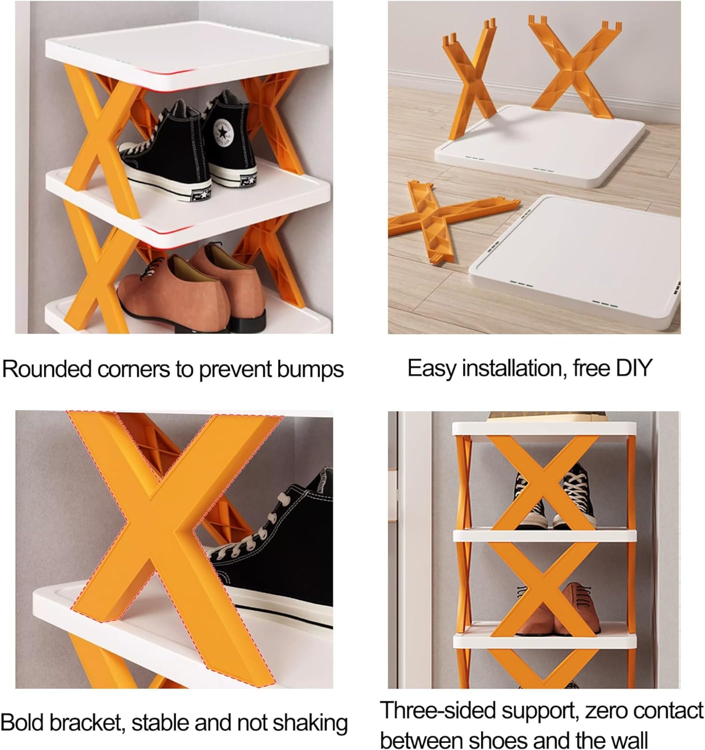 Five layer shoe rack
