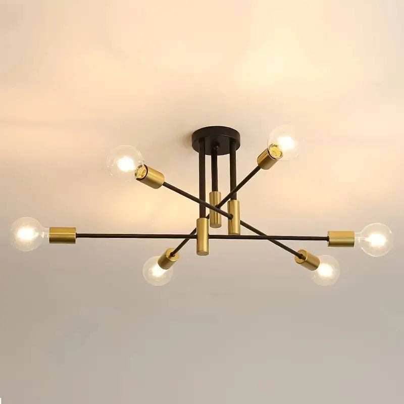 Modern black golden pendant light elegant ceiling hanging lamp for home decor room lighting stylish fixture design go