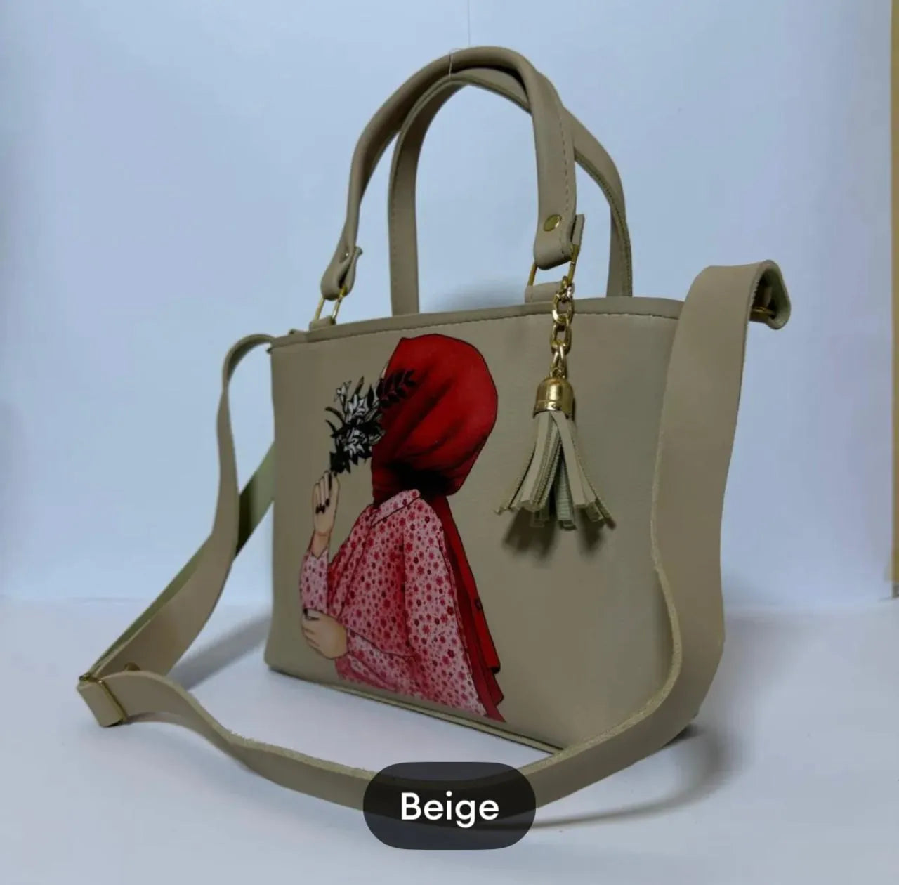 Hijabi print  handbag for girls