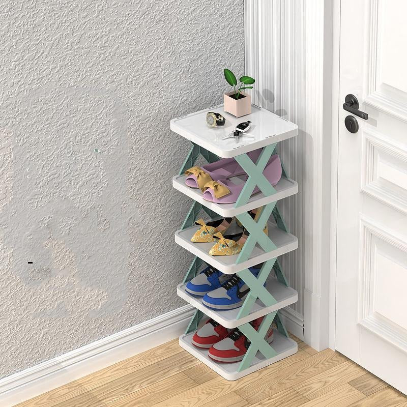 Five layer shoe rack