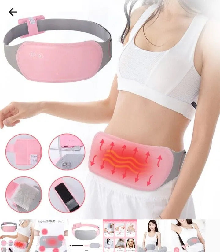 Rechargeable heating belt for period relief