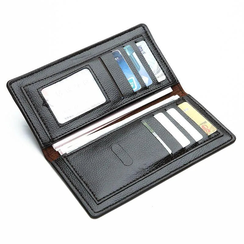 Leather long wallet for men