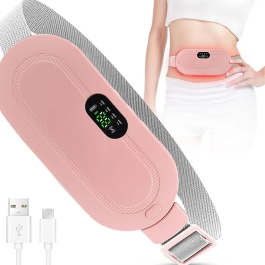 Rechargeable heating belt for period relief